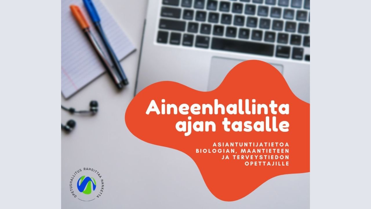 Aineenhallinta ajan tasalle -hankkeen mainoskuva